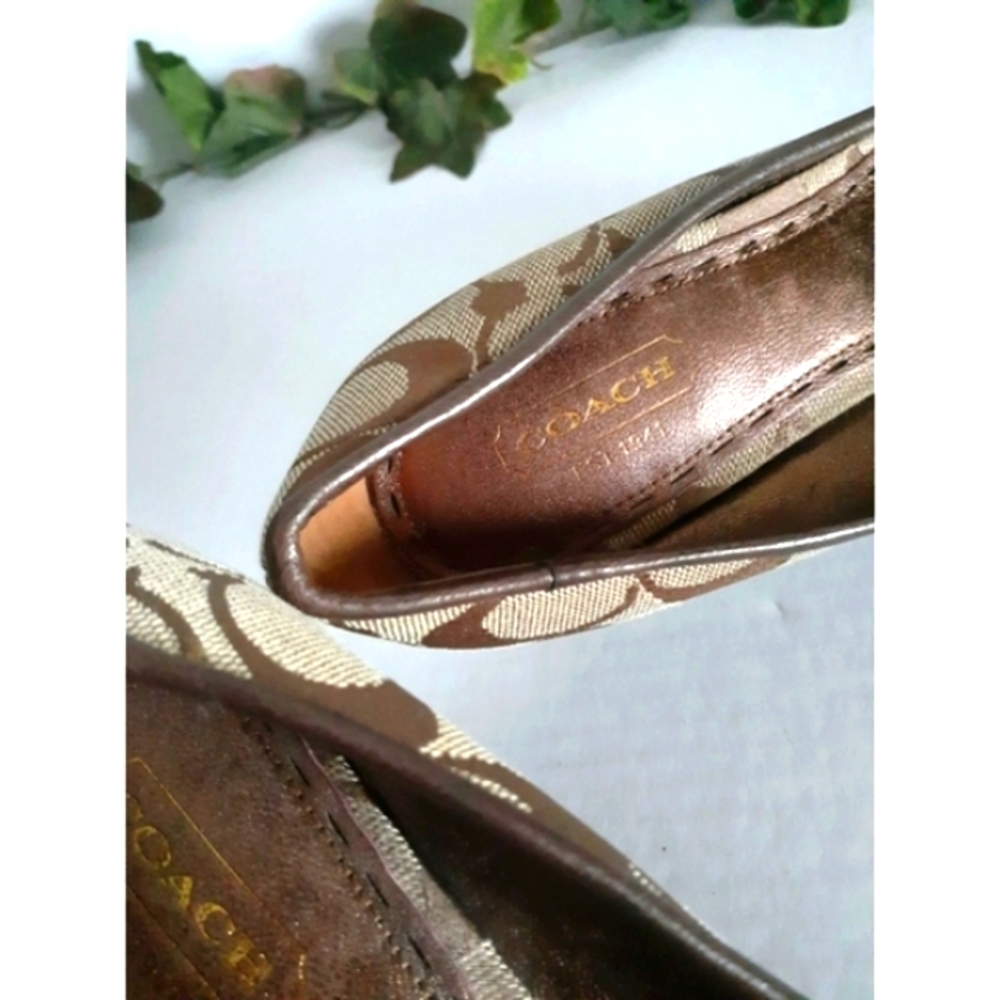 Coach Signature Coated Canvas and Leather Pump - Picture 11 of 16